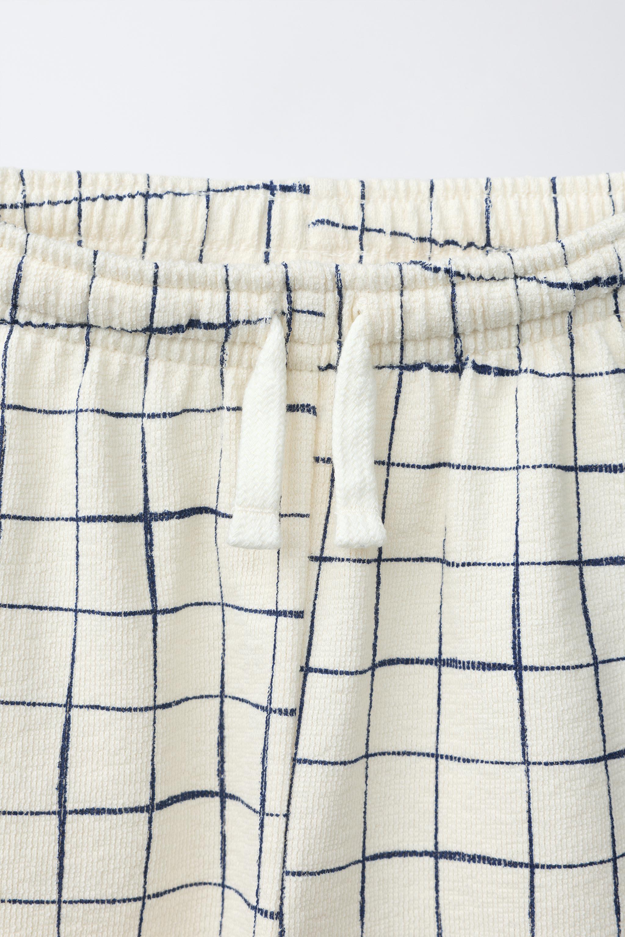 PLAID PRINT PANTS